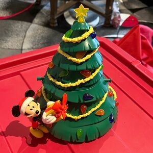 Mickey Mouse Christmas Tree Popcorn bucket with lanyard